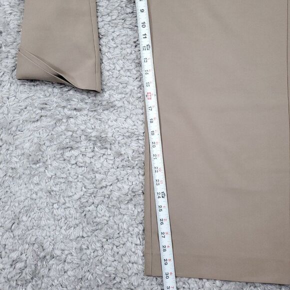 Abercrombie Ultra High Rise Wide Leg Pleated Front Pants Beige Tan Size 16 33 - Picture 7 of 7